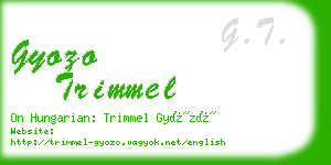 gyozo trimmel business card